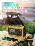 12000mAh/44400mWh Emergency Radio- NOAA Weather Alert Radio with Auto-Scan & SOS Alarm, Solar Hand Crank 6-Way Power, Flashlight, Reading Lamp for Outdoor, Hiking, Emergencies