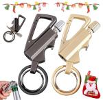 2 Pack Permanent Match Infinity Lighter with Multitool Keychain Bottle Opener, Reusable Waterproof Match Strike Anywhere, Forever Flint Fire Starter for Outdoor Survival, for Men