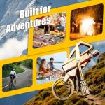 2 Pack Permanent Match Infinity Lighter with Multitool Keychain Bottle Opener, Reusable Waterproof Match Strike Anywhere, Forever Flint Fire Starter for Outdoor Survival, for Men