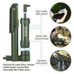 FS-TFC Pocket Water Filter Survival 0.01 Micron Water Purifier Emergency Survival Gear for Drinking Backpacking Hiking Camping Outdoor Filtration