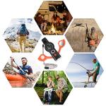 7-in-1 Emergency Survival Function Whistle, Outdoor Multifunctional Tool Safety Whistle with Lanyard, Ideal for Kayaking, Boating, Hiking, Camping, Climbing, Hunting, Fishing, Rescue Signaling