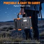 Grecell Portable Power Station 330W (Peak 600W) with 40W Solar Panel, GRECELL 230.88Wh Solar Generator 60W USB-C PD, 110V Pure Sine Wave AC Outlet, Lightweight Backup Battery for Camping, Travel, RVs