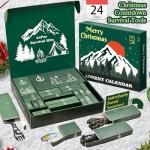 Survival Kit Advent Calendar 2025, 24 Days Christmas Countdown Calendar for Men Adult Teen, Emergency Survival Gear Gift for Outdoor Camping, Fishing, Hunting, Hiking Adventures