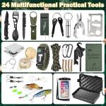 Survival Kit Advent Calendar 2025, 24 Days Christmas Countdown Calendar for Men Adult Teen, Emergency Survival Gear Gift for Outdoor Camping, Fishing, Hunting, Hiking Adventures