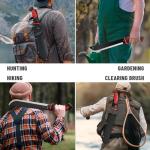 Machete with Saw - 17” Heavy Duty Tool & Sheath - Ergonomic No-Slip Handle - Survival Knife with Serrated Blade - Machetes for Bushcraft Hunting Garden Cutting Trees and Yard Work 111084