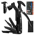 BIBURY Hammer Multitool, Christmas Stocking Stuffers for Men, 12-in-1 Survival Gear Outdoor Multi Tool, Gifts for Men Dad Him Husband, White Elephant Gifts for Adults, Anniversary Christmas Gifts