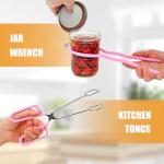 Canning Pot Water Bath Canner with Rack and Lid, 21.5 Quart Stainless Steel Stock Pots, Canning Supplies Starter Kit, Jar Lifter Tongs, Funnels and Full Canning Accessories Tools Set, Pink