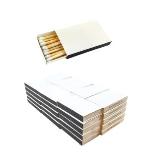 100 Boxes of Mostly Blank White Wooden Matches | Strike on Box Matchboxes Traditional Wooden Matchsticks | Wedding Party Event Favors to Customize