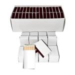 100 Boxes of Mostly Blank White Wooden Matches | Strike on Box Matchboxes Traditional Wooden Matchsticks | Wedding Party Event Favors to Customize