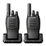 Retevis H-777 Rechargeable Walkie Talkies, Mini 2 Way Radios Long Range, Small Walky Talky, Portable FRS Two Way Radios with LED Flashlight(Black, 2 Pack)