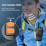 Retevis H-777 Rechargeable Walkie Talkies, Mini 2 Way Radios Long Range, Small Walky Talky, Portable FRS Two Way Radios with LED Flashlight(Black, 2 Pack)