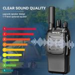 Retevis H-777 Rechargeable Walkie Talkies, Mini 2 Way Radios Long Range, Small Walky Talky, Portable FRS Two Way Radios with LED Flashlight(Black, 2 Pack)