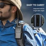 Retevis H-777 Rechargeable Walkie Talkies, Mini 2 Way Radios Long Range, Small Walky Talky, Portable FRS Two Way Radios with LED Flashlight(Black, 2 Pack)