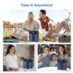 Waterdrop Compact Electric Water Filter Pitcher, 200-Gallon Rechargeable Instant Powerful Dispenser, NSF/ANSI 42&53&401, Reduce PFAS, Lead, Chlorine, 14-Cup, Blue, with 1 Filter, Does not Lower TDS