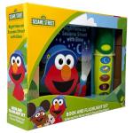 Sesame Street - Nighttime on Sesame Street with Elmo - Book and 5-Button Sound Flashlight Toy Set - PI Kids