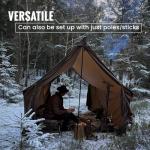 OneTigris TEGIMEN Hammock Hot Tent with Stove Jack, Spacious Versatile Wall Tent with Snow Skirt, 3000mm Waterproof