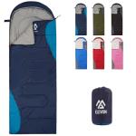 Elevon Sleeping Bag for Adults Teens Kids Cold Warm Weather, Portable Waterproof & Lightweight, Compact with Compression Sack, for 3-4 Seasons Camping, Backpacking, Hiking, Travel, Indoors Outdoors