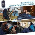 Elevon Sleeping Bag for Adults Teens Kids Cold Warm Weather, Portable Waterproof & Lightweight, Compact with Compression Sack, for 3-4 Seasons Camping, Backpacking, Hiking, Travel, Indoors Outdoors