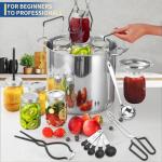 Gemfino Canning Supplies Starter Kit with Canning Rack,Canning Kit for Beginners 11 Pcs, Jar Lifter, Funnel, Wrench, Tongs, Lid Lifter, Bubble Popper, Labels, Ladle, Measuring Spoon - Black