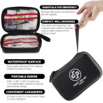 VRIEXSD Premium First Aid Kit, 320 Piece Waterproof Hard Shell Eva First Aid Kit for Home, Camping, Cars, Hiking, Travel, Businesses & Outdoor Emergencies - Emergency Medical Kits (Black)