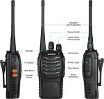 Baofeng Walkie Talkies bf-888s Professional Two-Way Radios Rechargeable Interphone Long Range UHF Communicator for Adults Handheld 5 Pack Walky Talky Set with Earpiece,Li-ion Battery and Charger