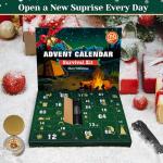 Survival Advent Calendar 2025 for Adult Men Women- 24 Days of Christmas Advent Calendar with Survival Gear for Outdoor Camping, Fishing, Hiking - Surprise Gift for Adults and Teenagers