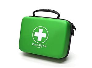 SHBC Waterproof First Aid Kit (228pcs) with All Basic or Advanced Supplies You Need. Suitable for Emergencies at Home or Outside, Travel, Home, Camping, Green