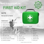 SHBC Waterproof First Aid Kit (228pcs) with All Basic or Advanced Supplies You Need. Suitable for Emergencies at Home or Outside, Travel, Home, Camping, Green