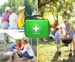 SHBC Waterproof First Aid Kit (228pcs) with All Basic or Advanced Supplies You Need. Suitable for Emergencies at Home or Outside, Travel, Home, Camping, Green