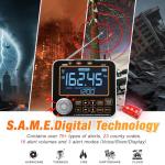 NOAA Weather Alert Radio for Home - S.A.M.E. Localized Programming, 23 Country Codes & 75+ Emergency Alerts NOAA Weather Radio with Battery Backup External Antenna and Warning Light for Home