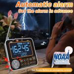 NOAA Weather Alert Radio for Home - S.A.M.E. Localized Programming, 23 Country Codes & 75+ Emergency Alerts NOAA Weather Radio with Battery Backup External Antenna and Warning Light for Home