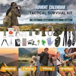 Survival Kit Advent Calendar for Adult Men - 24 Days Christmas Countdown Calendar Survival Gears Gift Outdoor Tools for Teen 2025 Xmas Holiday Surprise Gifts
