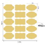 450pcs Label Stickers, Christmas Gift Tag Stickers, Name Tags, Self-Adhesive Writable All-Purpose Labels for Mason Jars, Canning, Bottles, Binders School Office Supplies