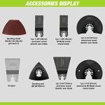 WORKPRO Oscillating Multi-Tool Kit, 3.0 Amp Corded Quick-Lock Replaceable Oscillating Saw with 7 Variable Speed, 3° Oscillation Angle, 17pcs Saw Accessories, and Carrying Bag