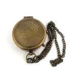 ANTIQUANA Brass Compass Unique Print 'Not All Those Who Wander are Lost' Engraved Compass with Leather Case and Chain A Great Gift Item for Your Loved Ones, Brown