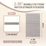 80 PCS Match Striker Stickers, 2.35" Match Striker Paper with Adhesive, Ideal for Fireplace Matches (Brown)