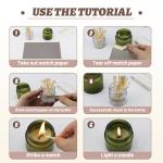 80 PCS Match Striker Stickers, 2.35" Match Striker Paper with Adhesive, Ideal for Fireplace Matches (Brown)