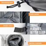 VENTURE 4TH 3-Season XXL Backpacking Sleeping Bag, Camping Sleeping Bags for Adults & Kids - Lightweight, Comfortable, Water Resistant, Ideal for Hiking, Camping & Outdoor – Silver/Gray