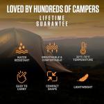 VENTURE 4TH 3-Season XXL Backpacking Sleeping Bag, Camping Sleeping Bags for Adults & Kids - Lightweight, Comfortable, Water Resistant, Ideal for Hiking, Camping & Outdoor – Silver/Gray