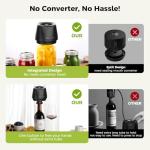 Newise Upgraded Electric Mason Jar Vacuum Sealer, 3-in-1 Automatic Vacuum Sealer Kit for Canning with Wide and Regular Mouth Mason Lids, Portable Mason Jar Sealer for Vacuum Bag, Gifts for Mom