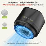 Newise Upgraded Electric Mason Jar Vacuum Sealer, 3-in-1 Automatic Vacuum Sealer Kit for Canning with Wide and Regular Mouth Mason Lids, Portable Mason Jar Sealer for Vacuum Bag, Gifts for Mom