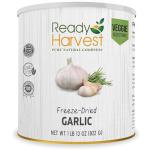 Ready Harvest Freeze Dried Food - Garlic | Emergency Food | Pantry Staples | #10 Can | 25-Year Shelf Life | Cans Filled to the Top