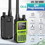 Baofeng UV-5R Mini Radio Ham Radio Long Range Handheld Two Way Radio Dual PTT NOAA Weather Receiver Rechargeable Walkie Talkies Longe Range Copy Frequency 999CH with USB-C Charging Survival Radio