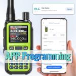 Baofeng UV-5R Mini Radio Ham Radio Long Range Handheld Two Way Radio Dual PTT NOAA Weather Receiver Rechargeable Walkie Talkies Longe Range Copy Frequency 999CH with USB-C Charging Survival Radio