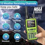 Baofeng UV-5R Mini Radio Ham Radio Long Range Handheld Two Way Radio Dual PTT NOAA Weather Receiver Rechargeable Walkie Talkies Longe Range Copy Frequency 999CH with USB-C Charging Survival Radio