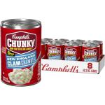 Campbell’s Chunky Soup, New England Clam Chowder, 16.3 Oz Can (Case of 8)