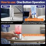 Fakllod Hydrogen Water Bottle Generator, Portable Rechargeable aquahealth Hydrogen Water, Hydrogen Water Ionizer Machine, with SPE/PEM Technology, for Home Office Travel Fitness Drinking