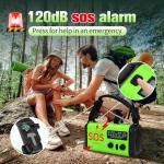 20000mAh / 74000mWh Emergency Crank Radio, NOAA/AM/FM Portable Weather Radio, Solar Hand Crank Radio, Battery Powered with USB Phone Charger, Flashlight Reading Lamp & SOS for Survival (Light Green)