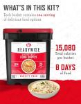 ReadyWise Emergency Food Supply - 104 Servings Variety Pack Bucket, Protein Meals, Dehydrated & Freeze Dried Food for Backpacking, Camping Essentials & Prepping Supplies, up to 25 Year Shelf Life