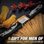 Purple Dragon Tanto Fixed Blade Knife,Outdoor Bushcraft and Survival Knife,Full Tang Outdoor Knives 2 in 1,Ideal for Camping,Hiking-Outdoor Knives Christmas Gift for Men and Women